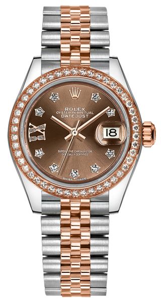 repliche Rolex Lady-Datejust 28 Jubilee Bracelet Orologio in oro e acciaio 279381RBR